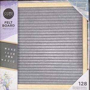 Core Home Gray Felt Message Board 12x12”